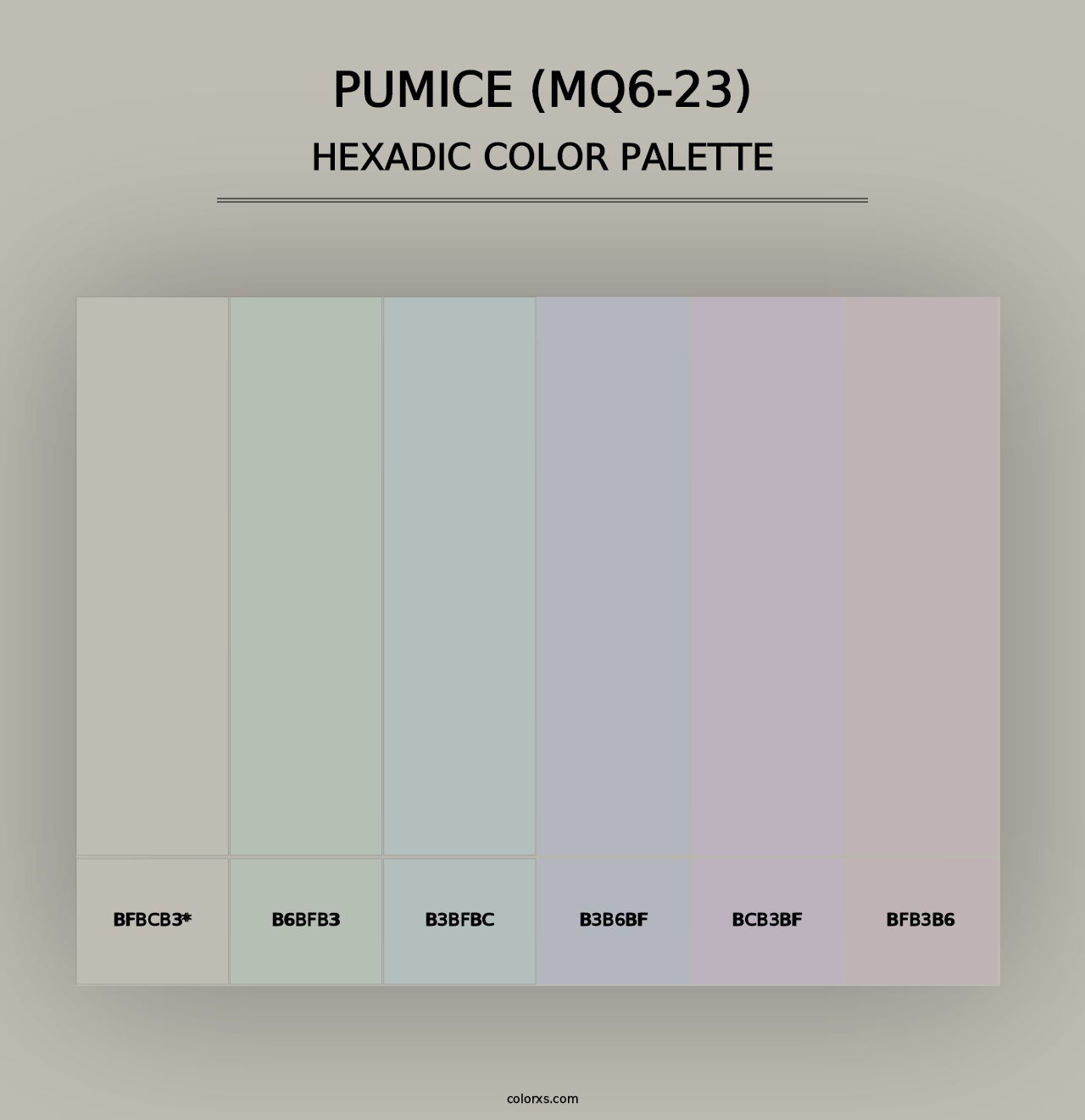 Pumice (MQ6-23) - Hexadic Color Palette