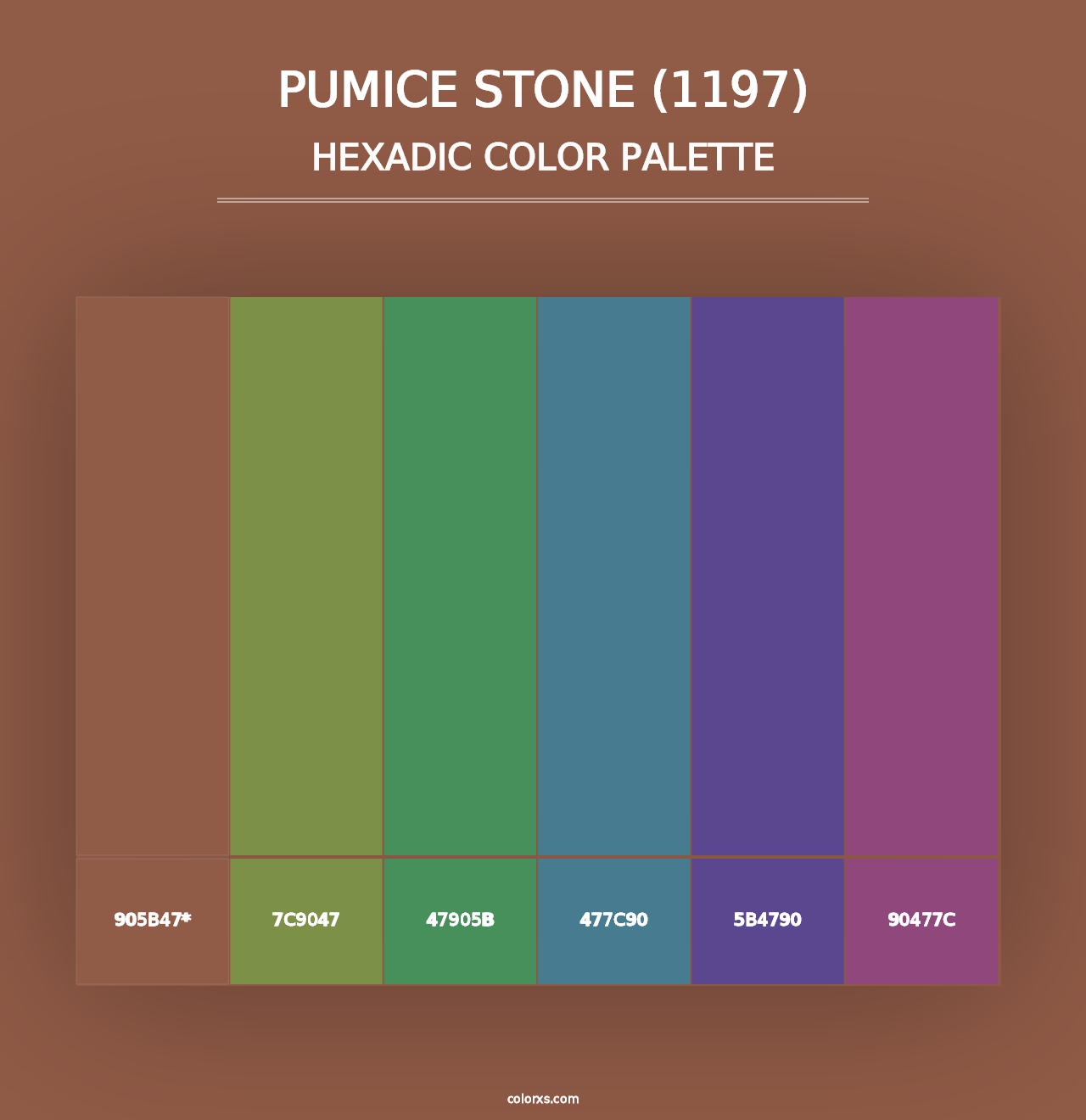 Pumice Stone (1197) - Hexadic Color Palette