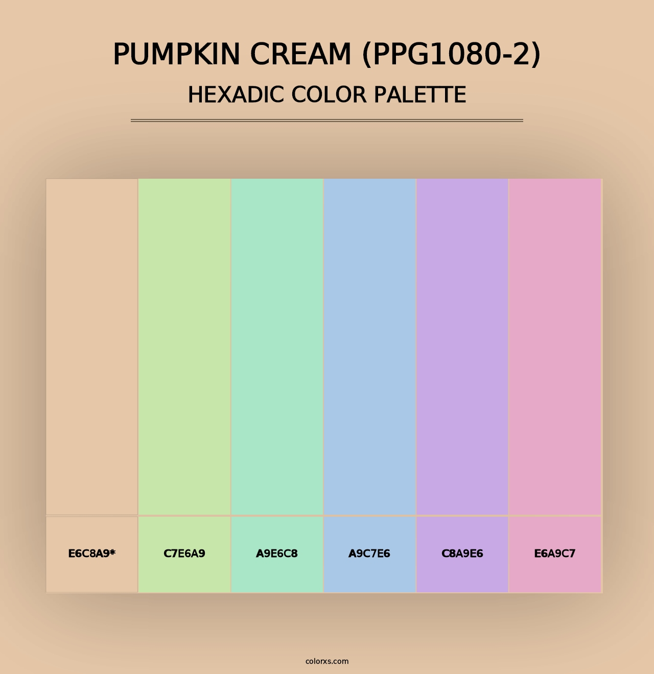 Pumpkin Cream (PPG1080-2) - Hexadic Color Palette