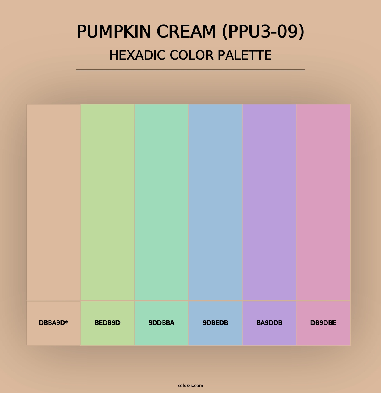 Pumpkin Cream (PPU3-09) - Hexadic Color Palette