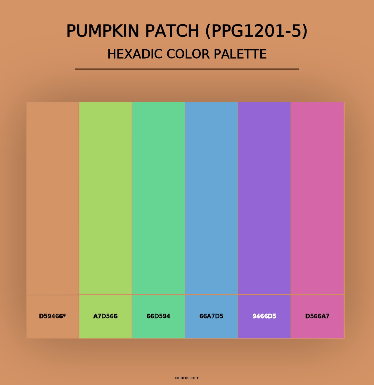 Pumpkin Patch (PPG1201-5) - Hexadic Color Palette