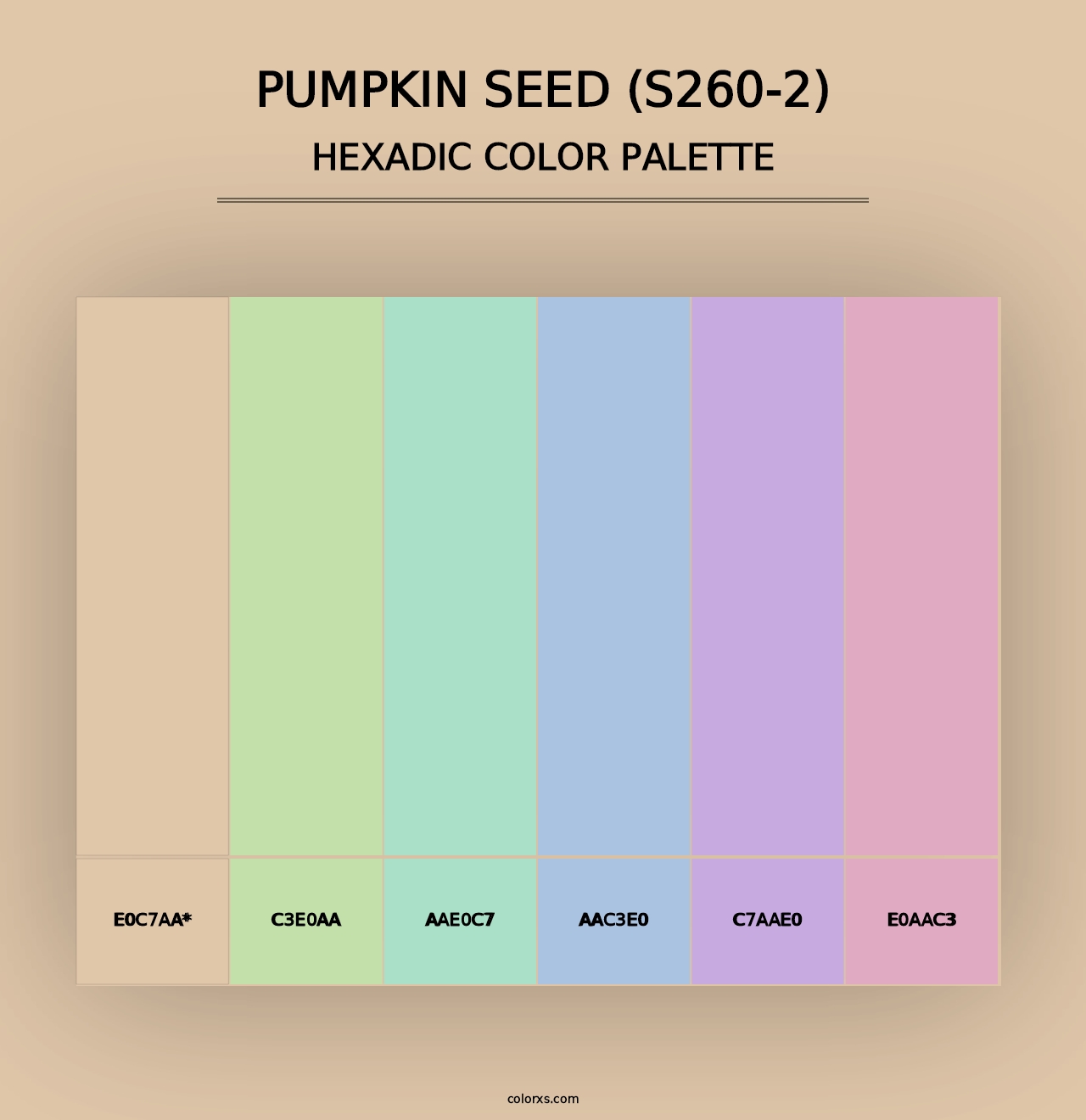 Pumpkin Seed (S260-2) - Hexadic Color Palette