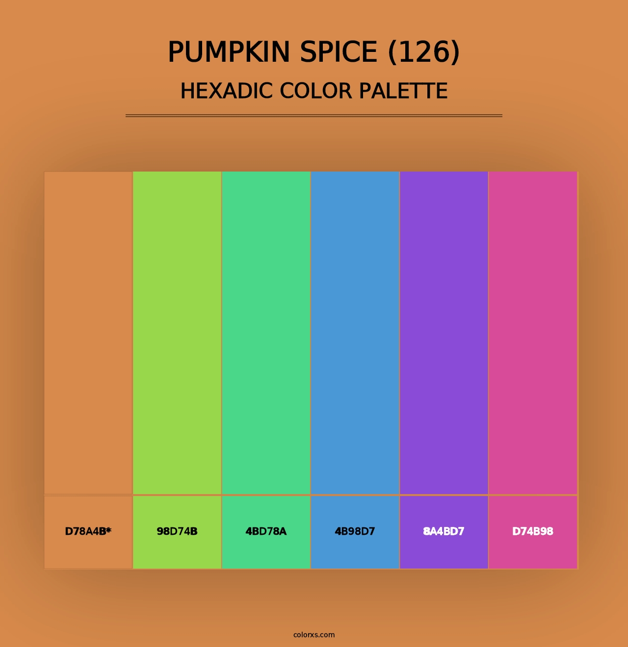 Pumpkin Spice (126) - Hexadic Color Palette