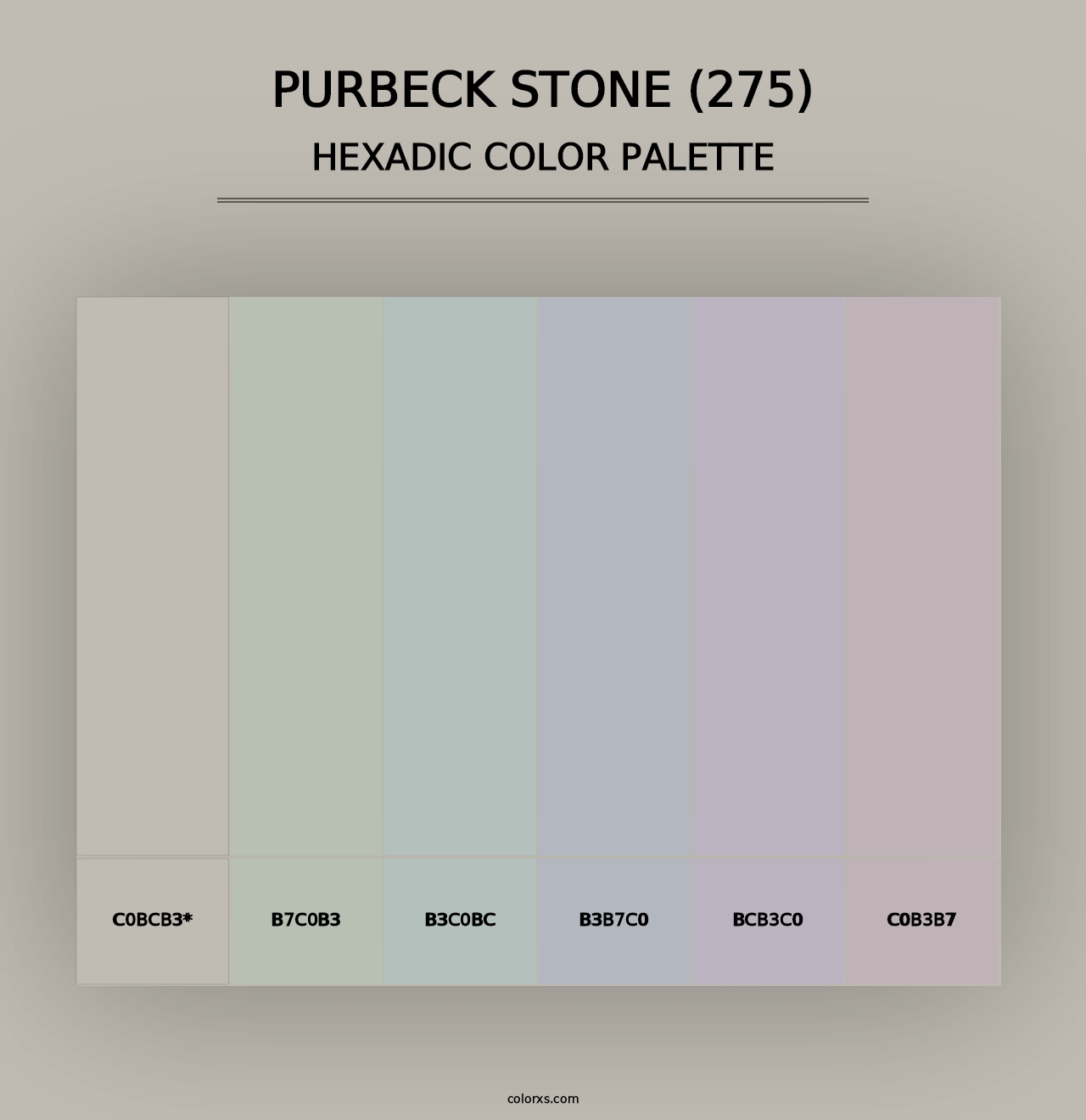 Purbeck Stone (275) - Hexadic Color Palette