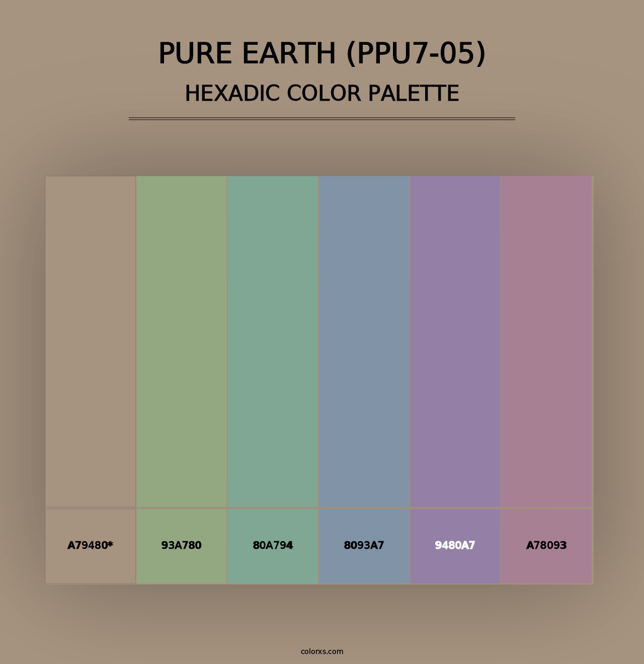 Pure Earth (PPU7-05) - Hexadic Color Palette