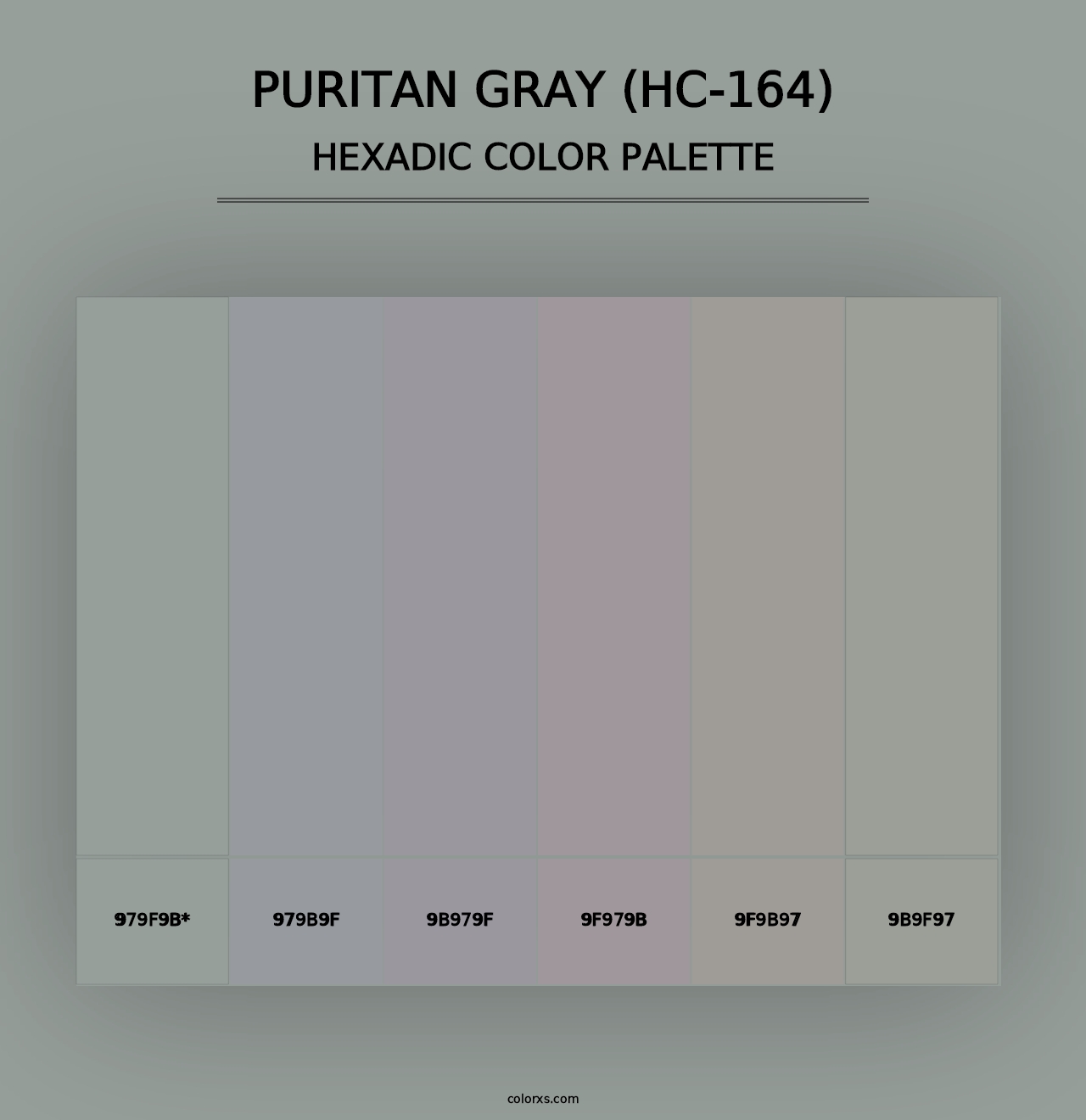 Puritan Gray (HC-164) - Hexadic Color Palette