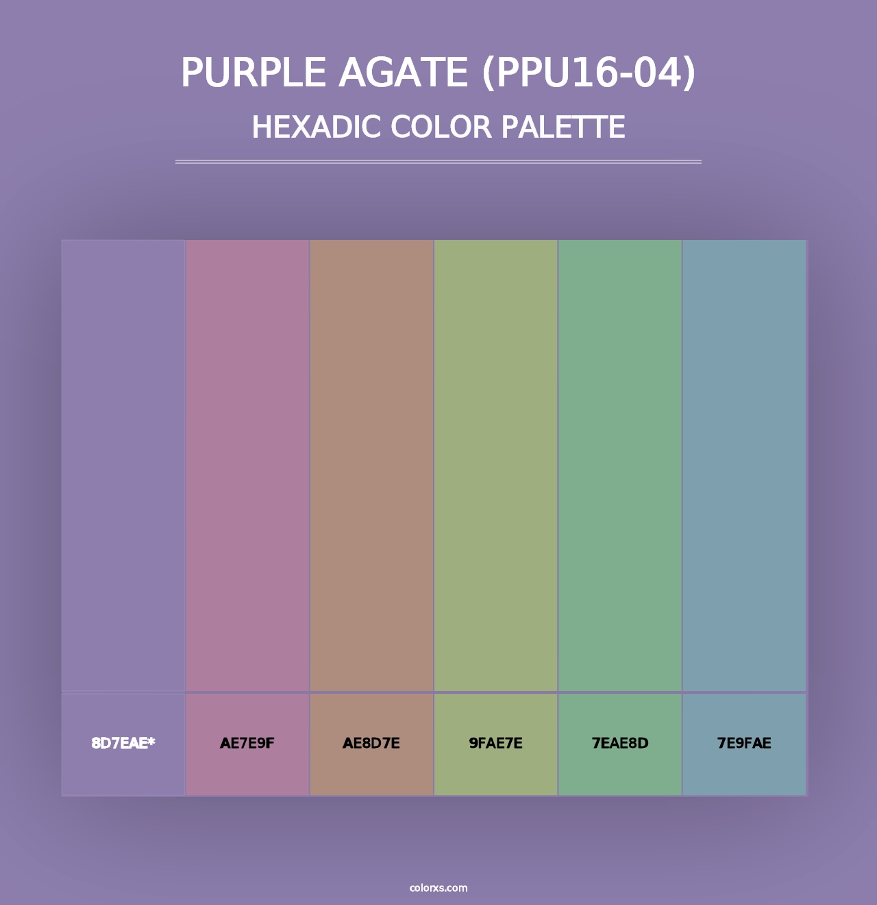 Purple Agate (PPU16-04) - Hexadic Color Palette