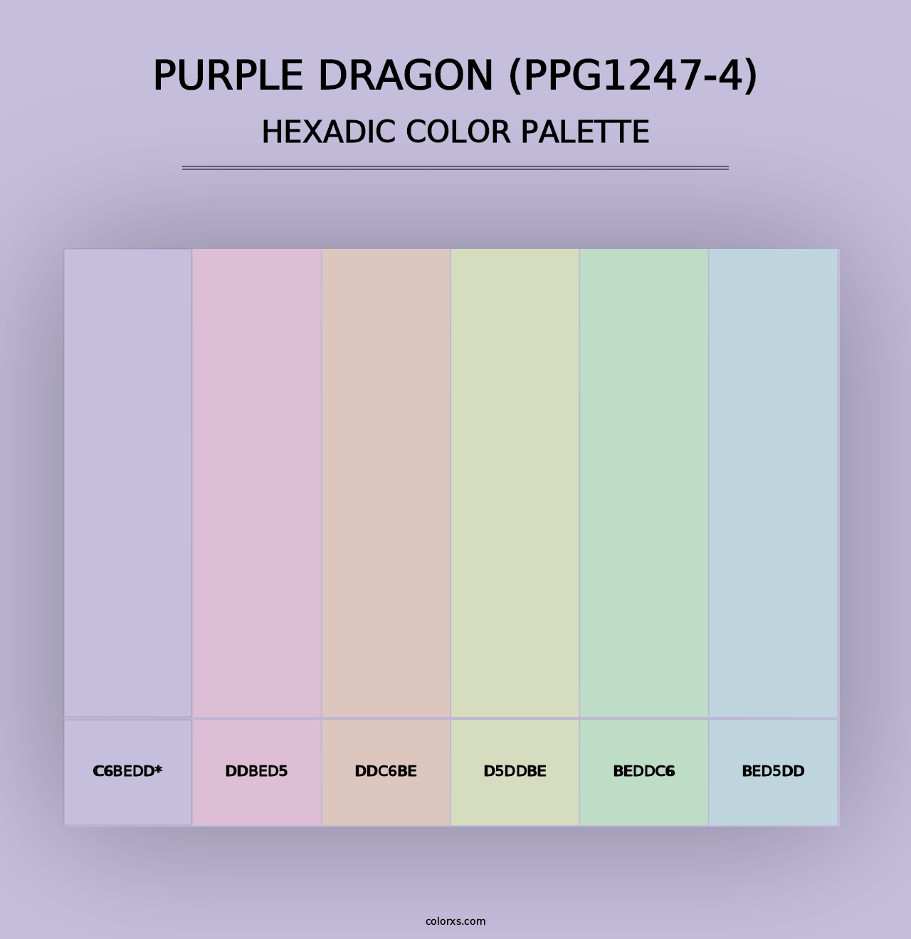 Purple Dragon (PPG1247-4) - Hexadic Color Palette