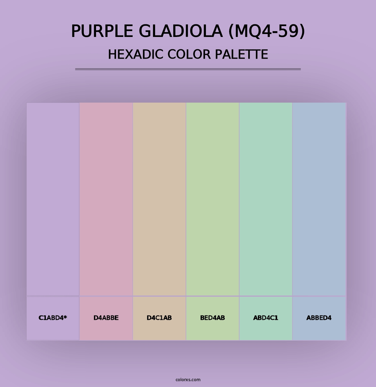 Purple Gladiola (MQ4-59) - Hexadic Color Palette