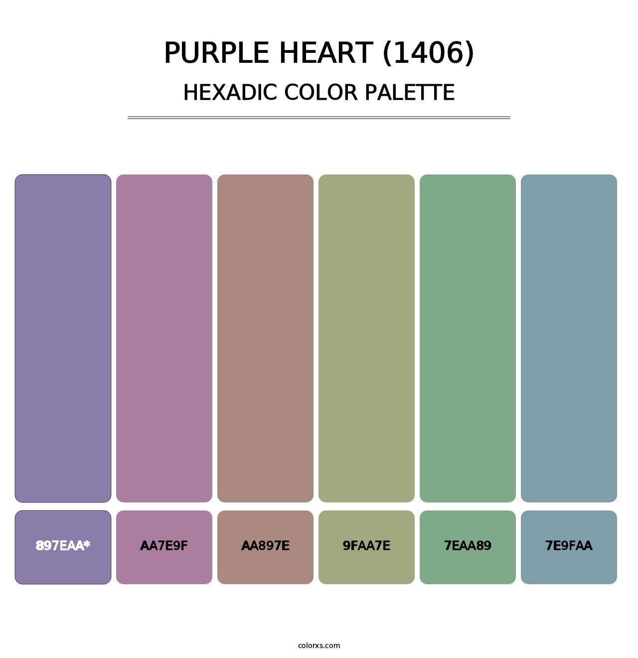 Purple Heart (1406) - Hexadic Color Palette