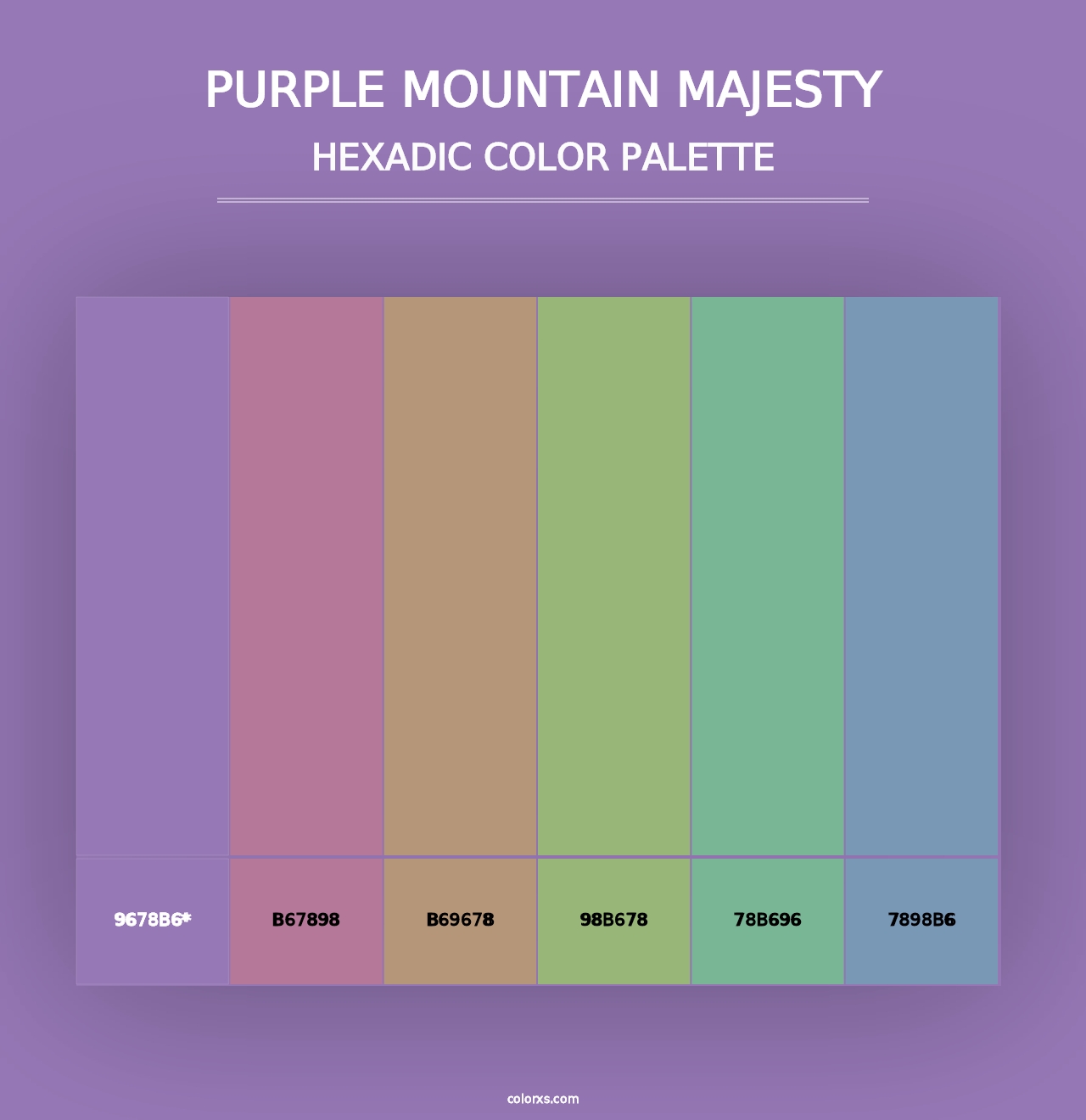 Purple Mountain majesty - Hexadic Color Palette