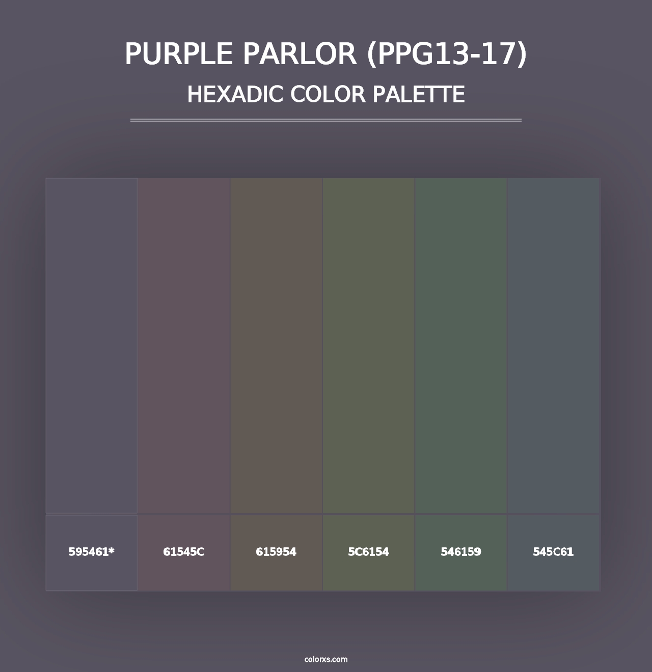 Purple Parlor (PPG13-17) - Hexadic Color Palette