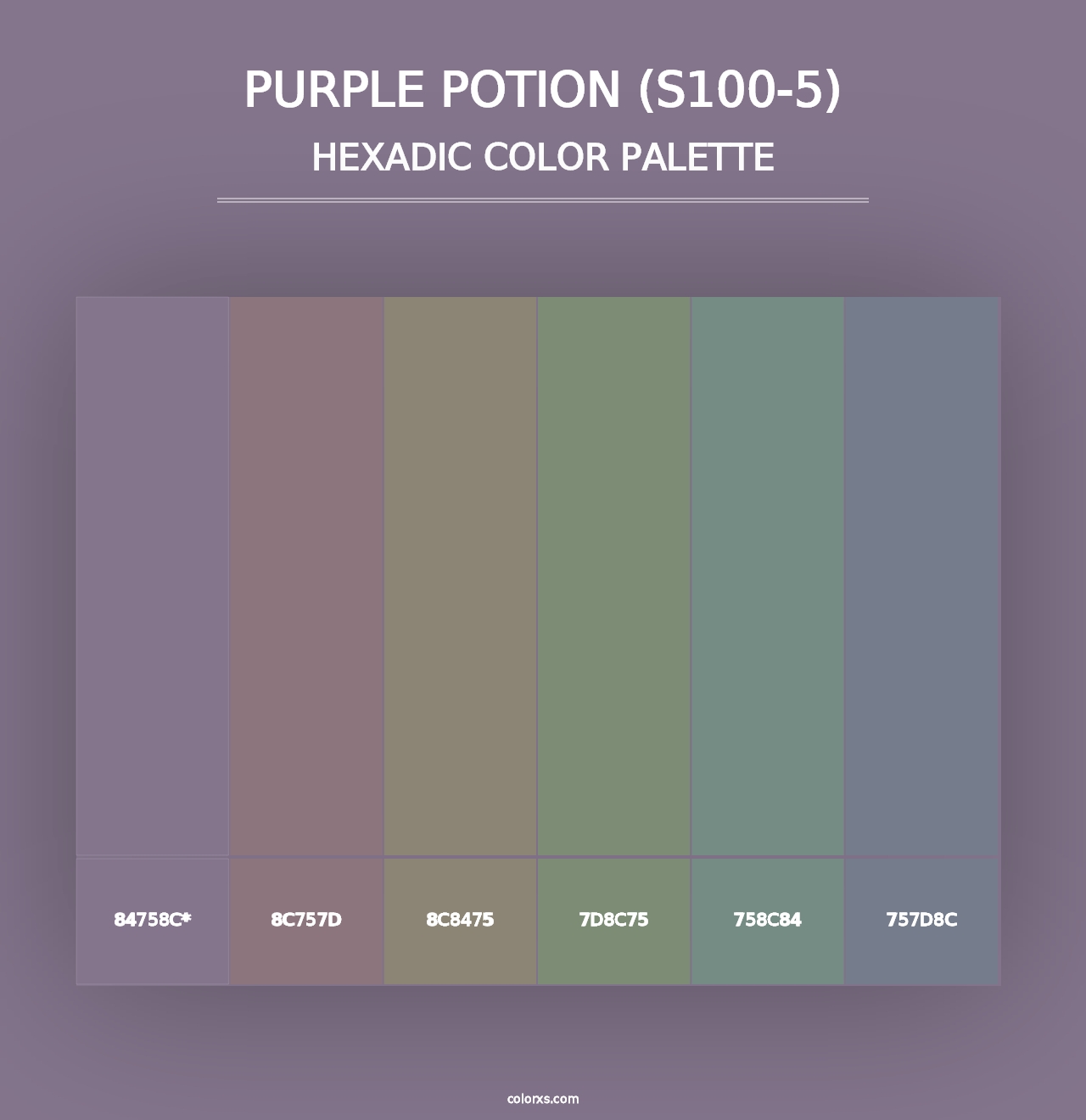 Purple Potion (S100-5) - Hexadic Color Palette