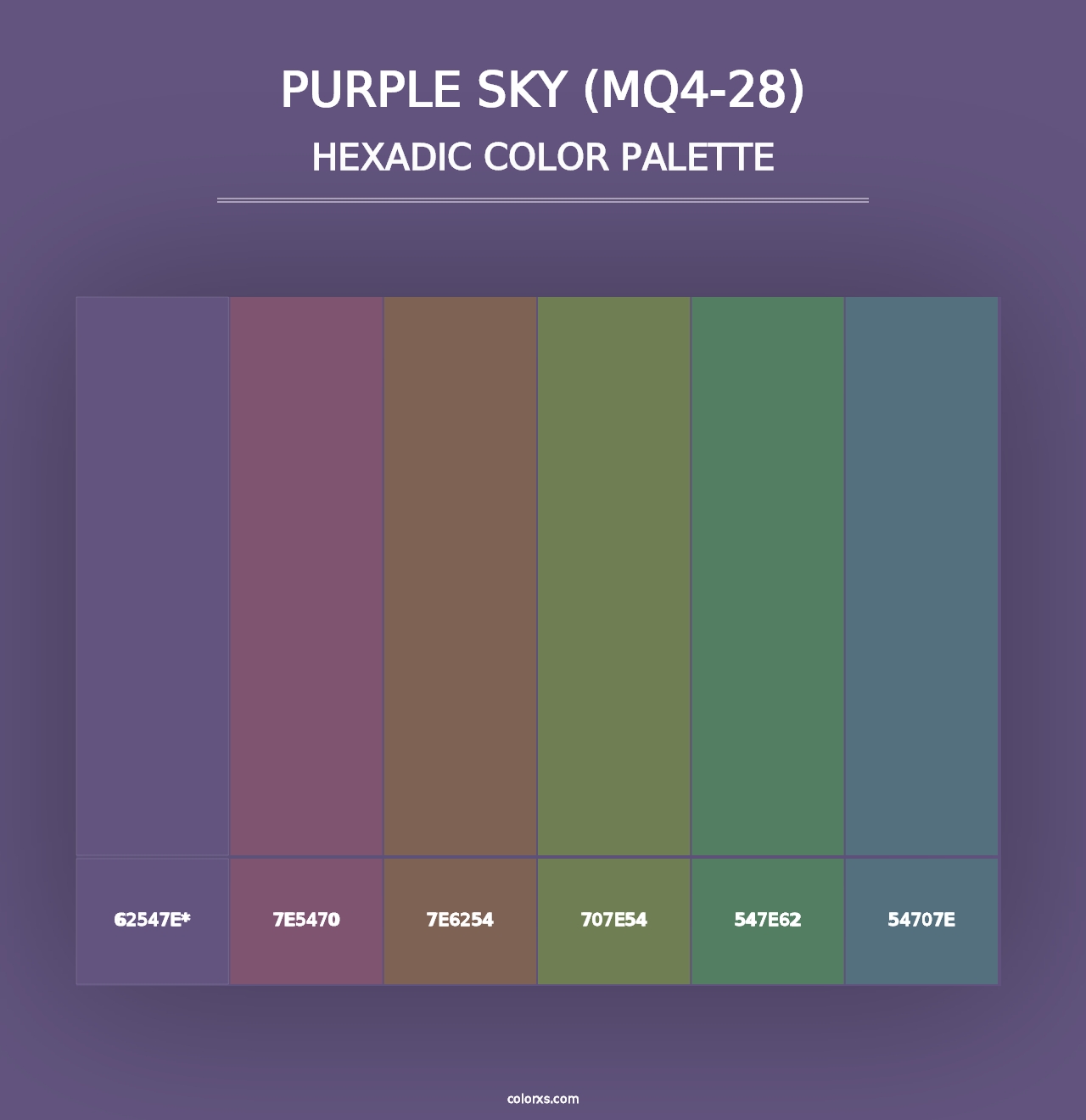 Purple Sky (MQ4-28) - Hexadic Color Palette