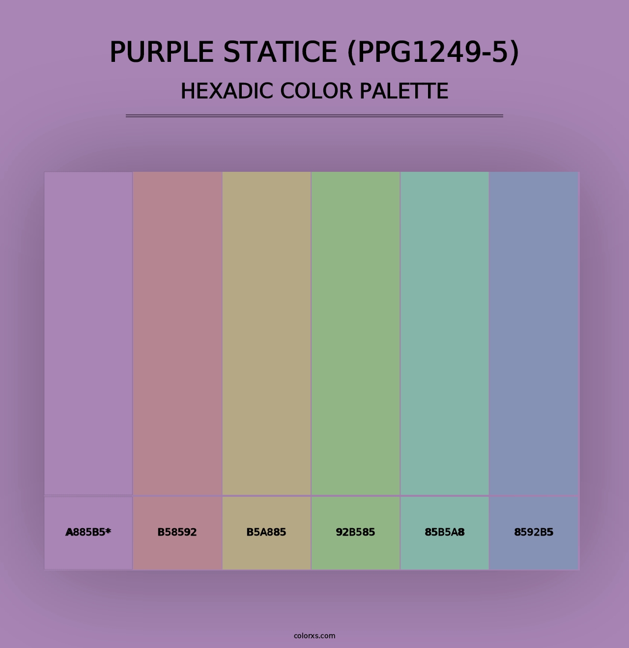 Purple Statice (PPG1249-5) - Hexadic Color Palette