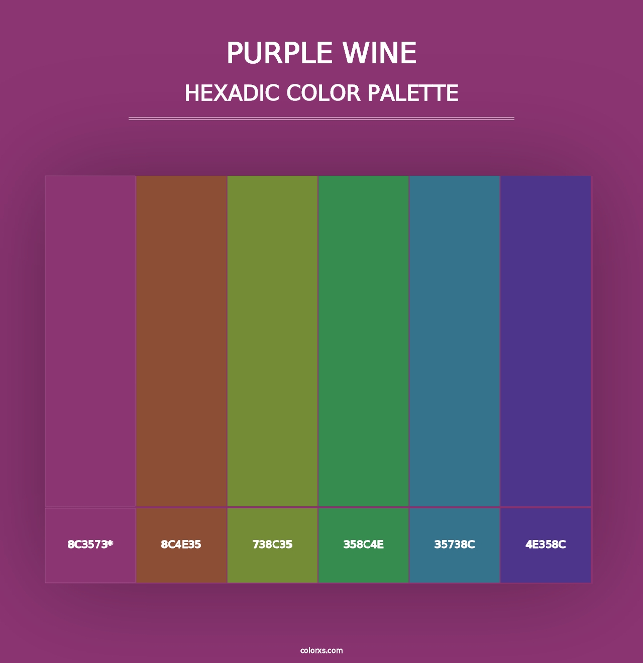 Purple Wine - Hexadic Color Palette