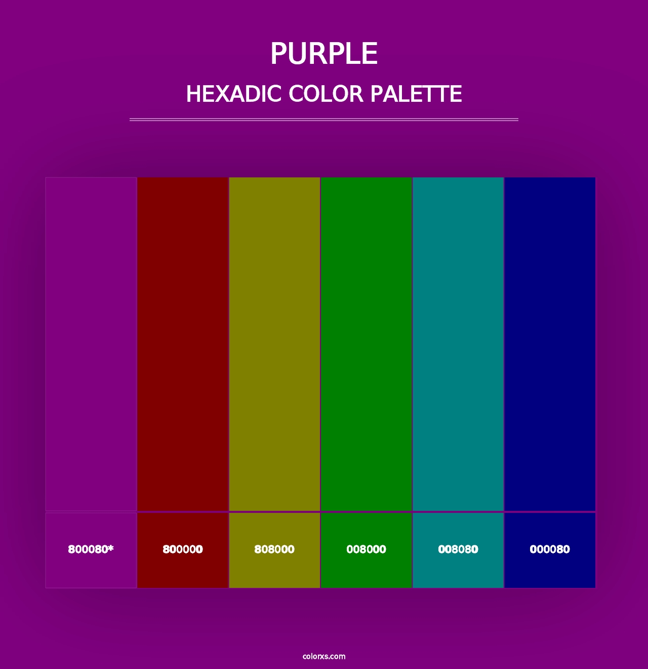 Purple - Hexadic Color Palette