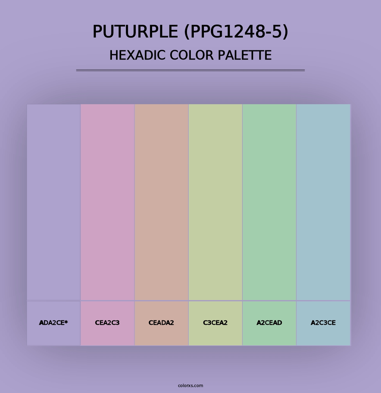 Puturple (PPG1248-5) - Hexadic Color Palette