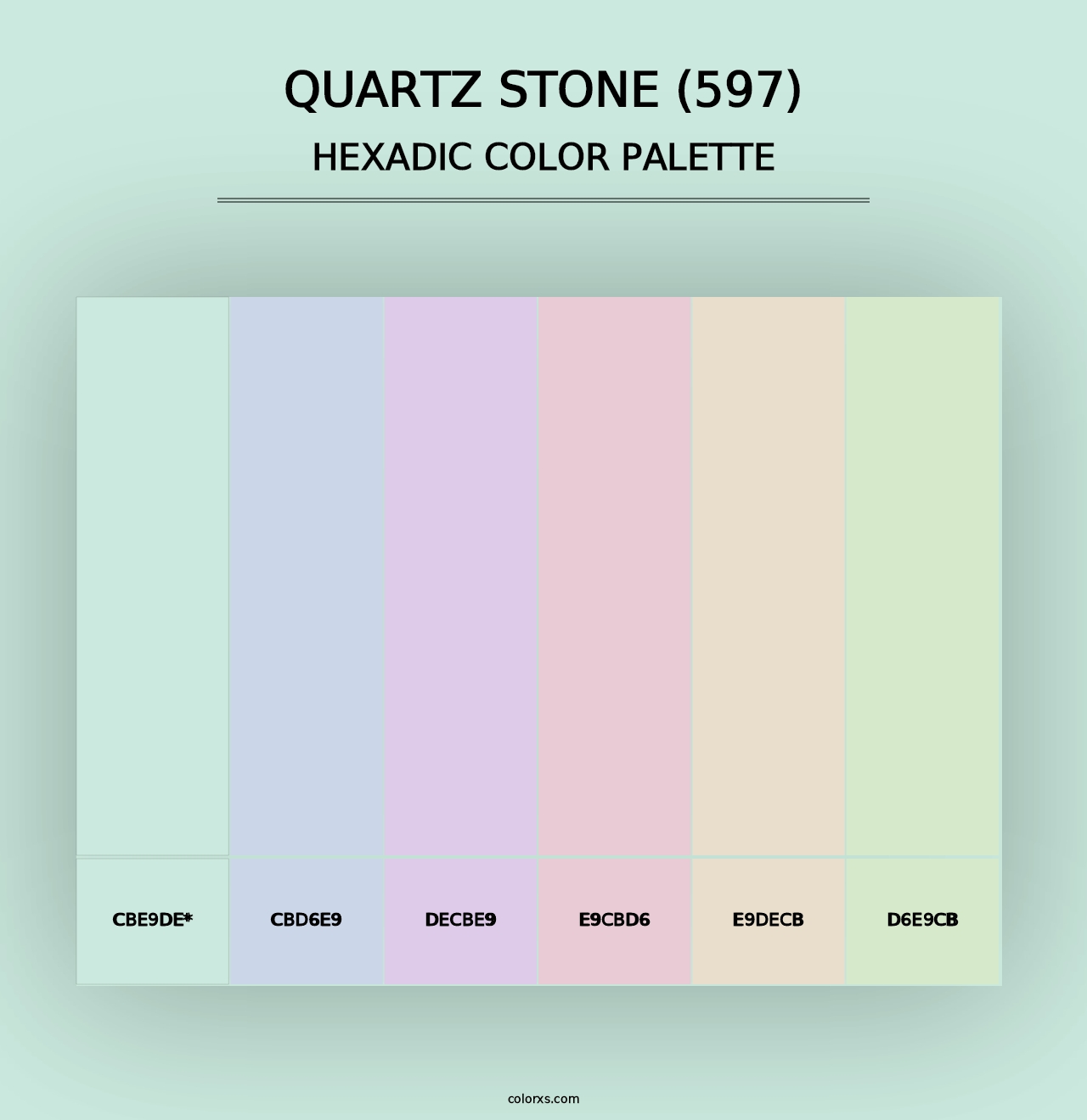 Quartz Stone (597) - Hexadic Color Palette