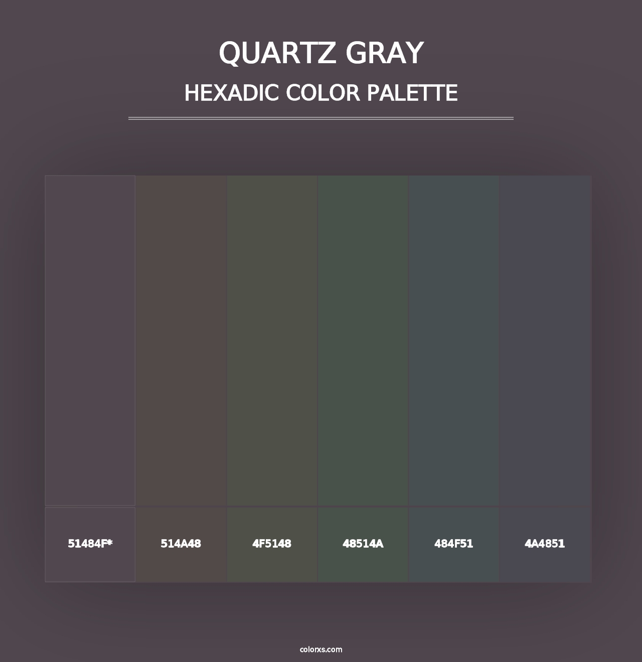 Quartz Gray - Hexadic Color Palette