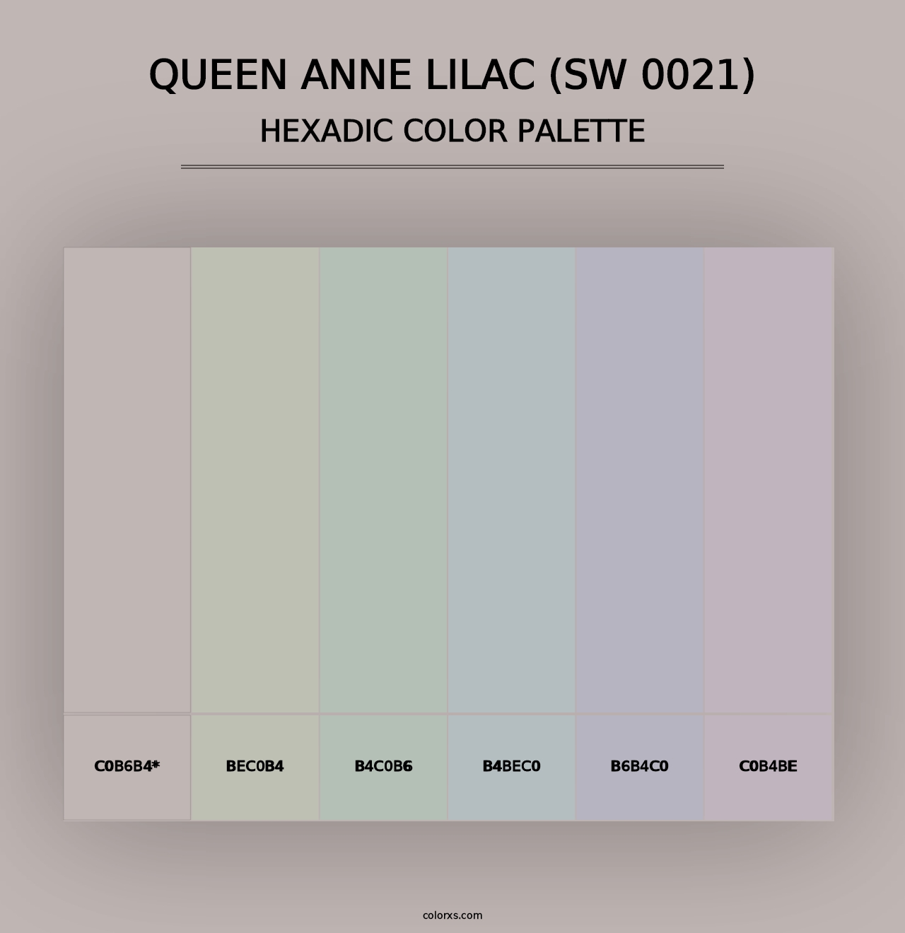 Queen Anne Lilac (SW 0021) - Hexadic Color Palette