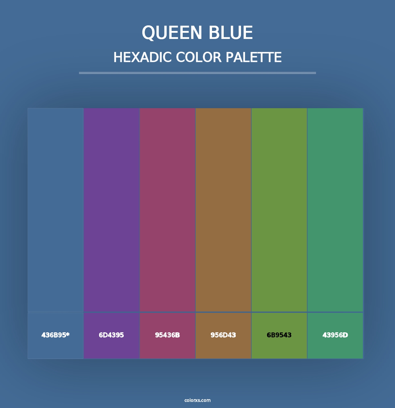 Queen Blue - Hexadic Color Palette