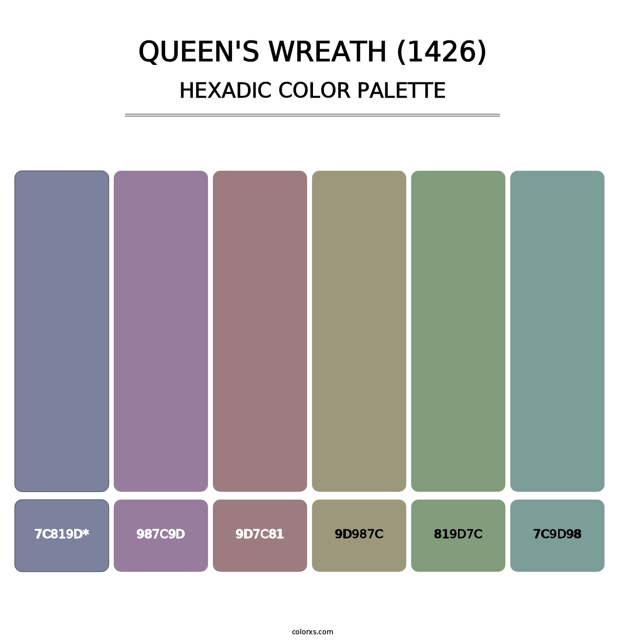 Queen's Wreath (1426) - Hexadic Color Palette