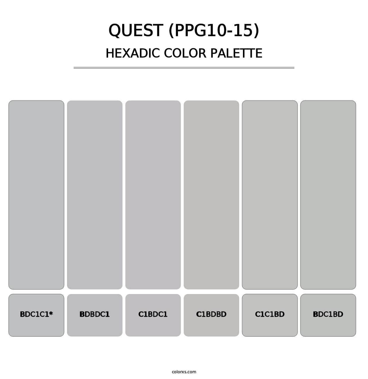 Quest (PPG10-15) - Hexadic Color Palette