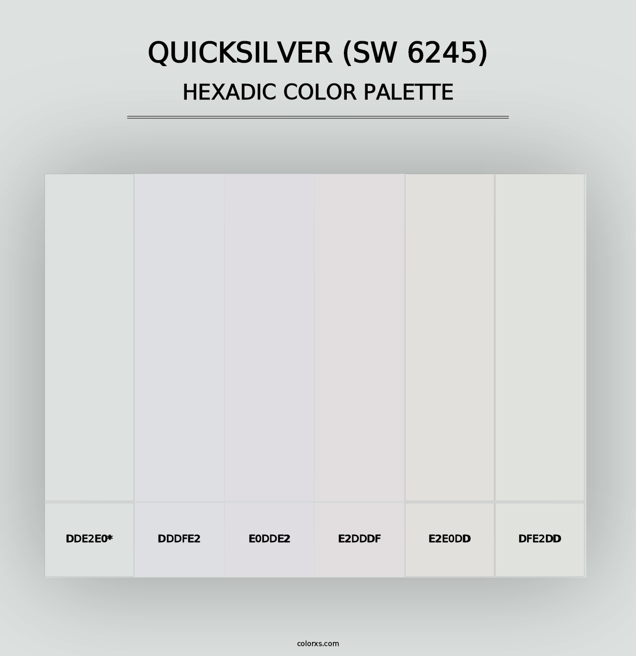 Quicksilver (SW 6245) - Hexadic Color Palette