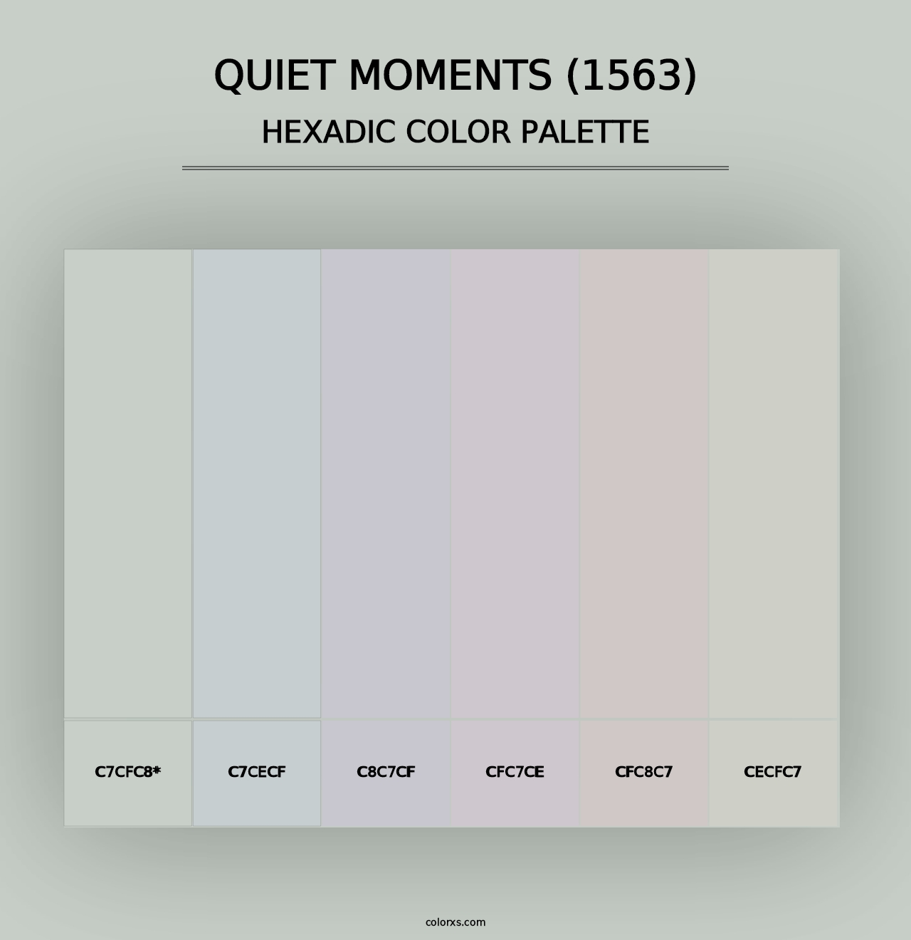 Quiet Moments (1563) - Hexadic Color Palette