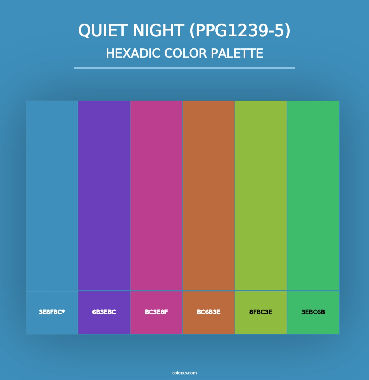 Quiet Night (PPG1239-5) - Hexadic Color Palette