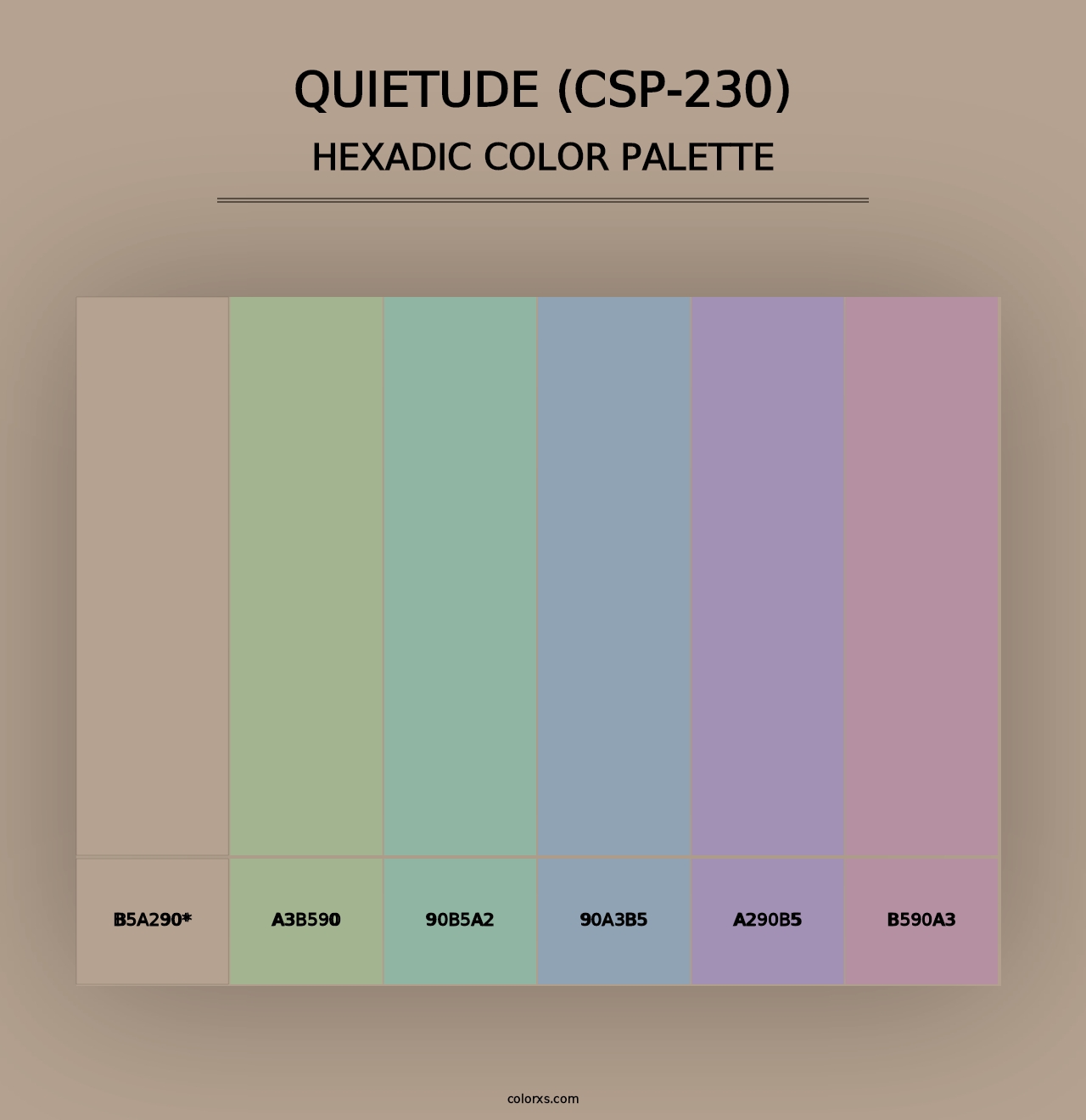 Quietude (CSP-230) - Hexadic Color Palette