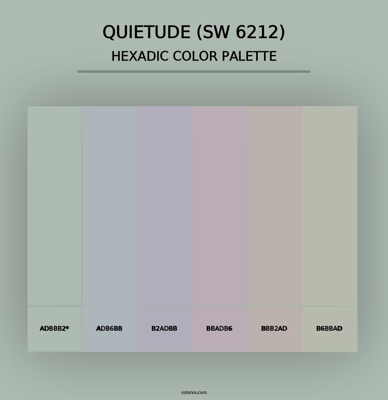 Quietude (SW 6212) - Hexadic Color Palette