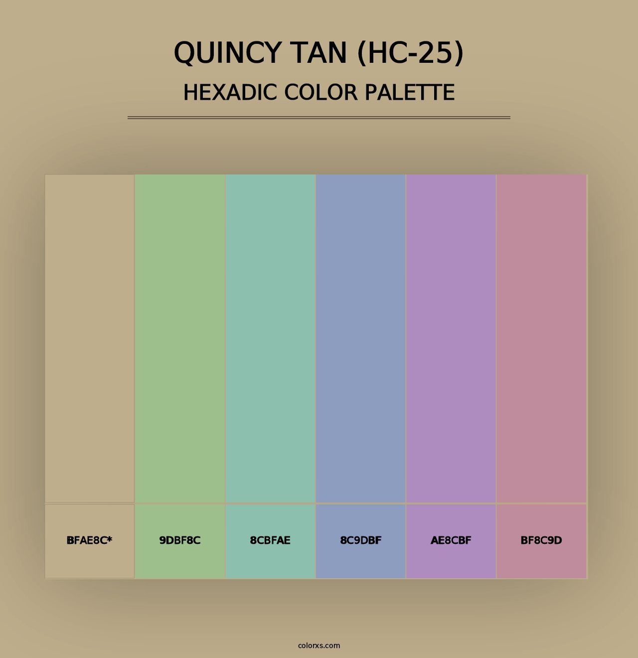 Quincy Tan (HC-25) - Hexadic Color Palette