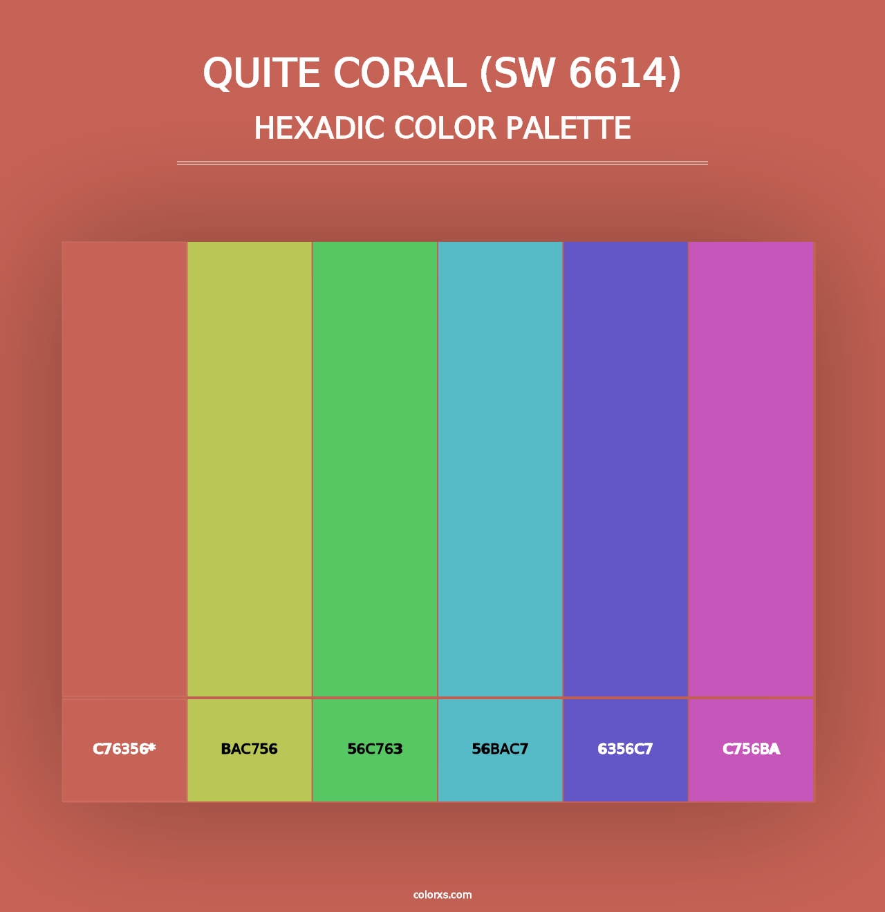 Quite Coral (SW 6614) - Hexadic Color Palette