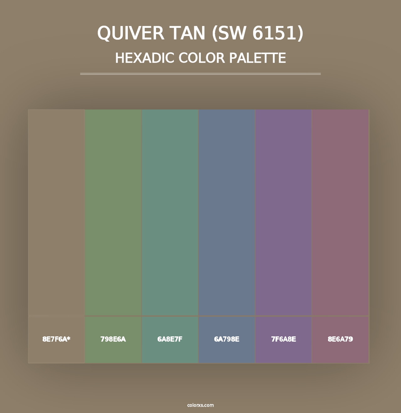 Quiver Tan (SW 6151) - Hexadic Color Palette