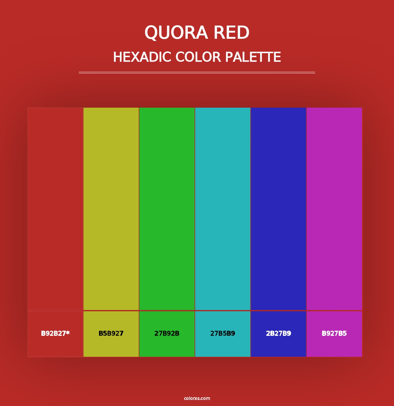 Quora Red - Hexadic Color Palette