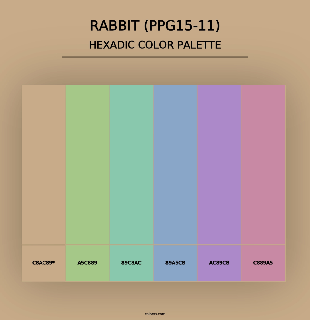 Rabbit (PPG15-11) - Hexadic Color Palette