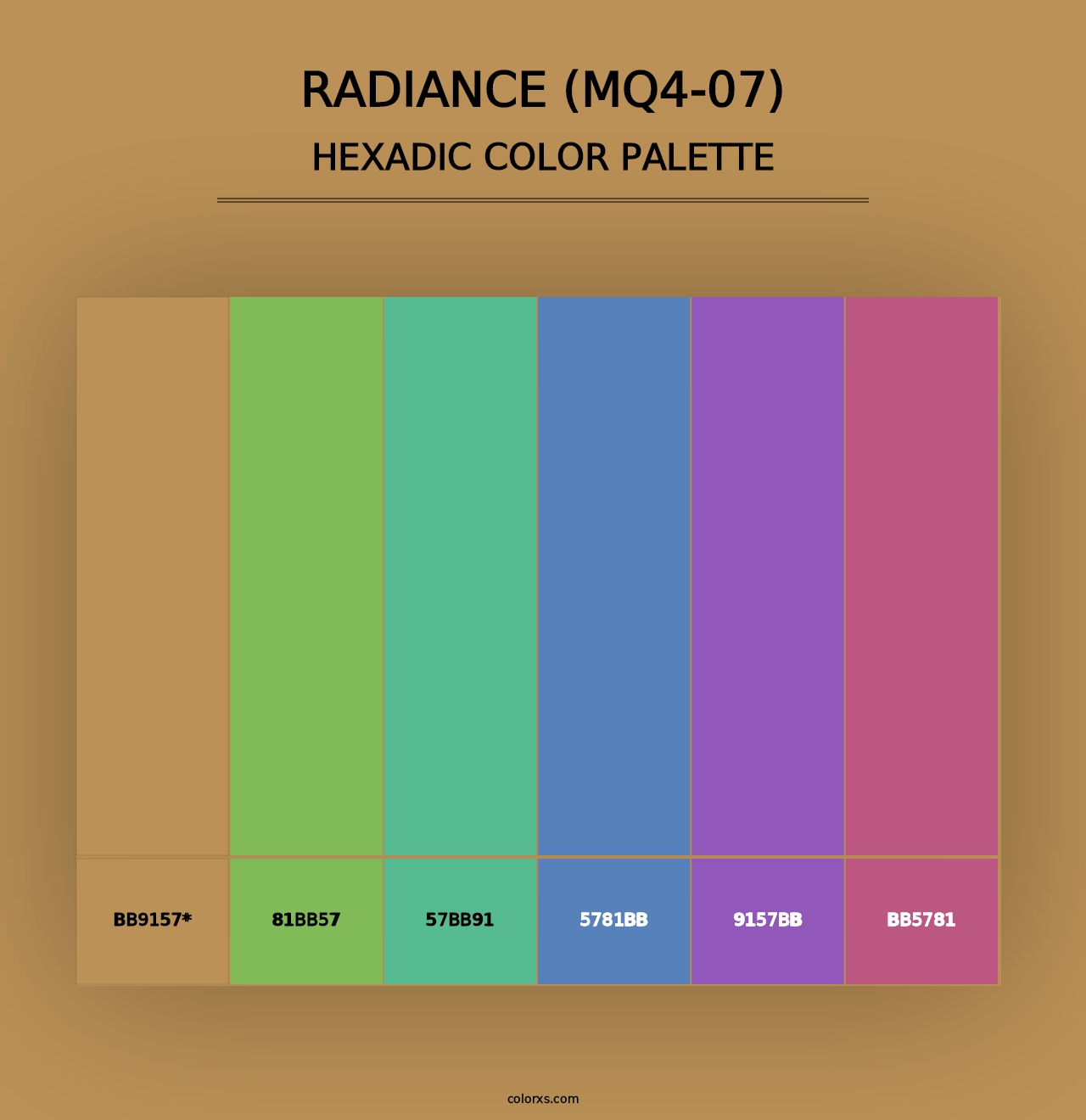 Radiance (MQ4-07) - Hexadic Color Palette