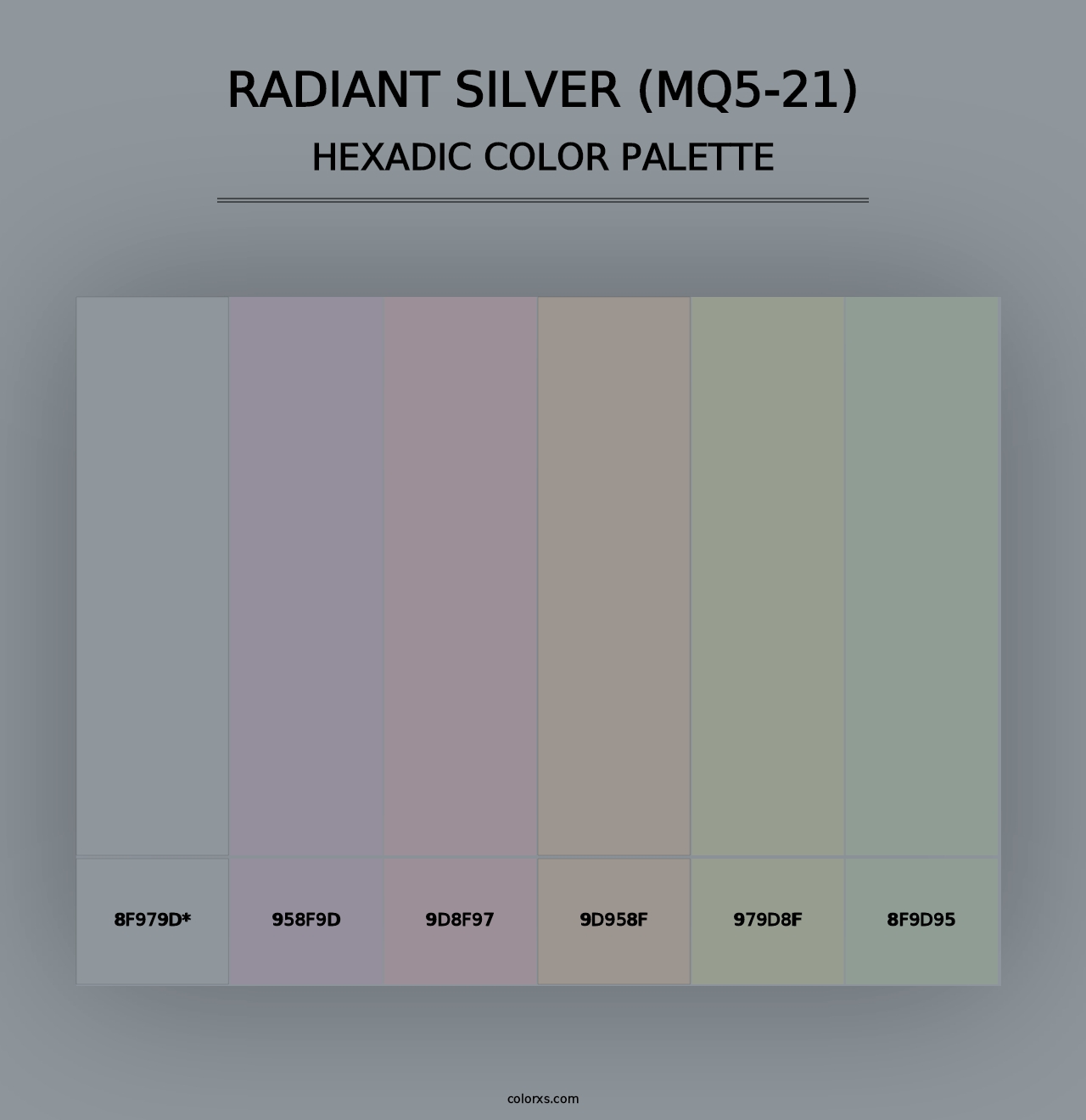 Radiant Silver (MQ5-21) - Hexadic Color Palette