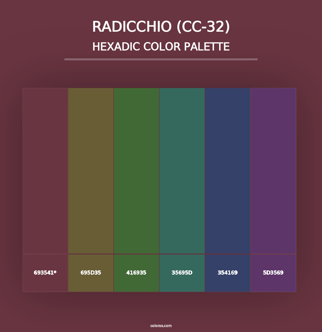 Radicchio (CC-32) - Hexadic Color Palette