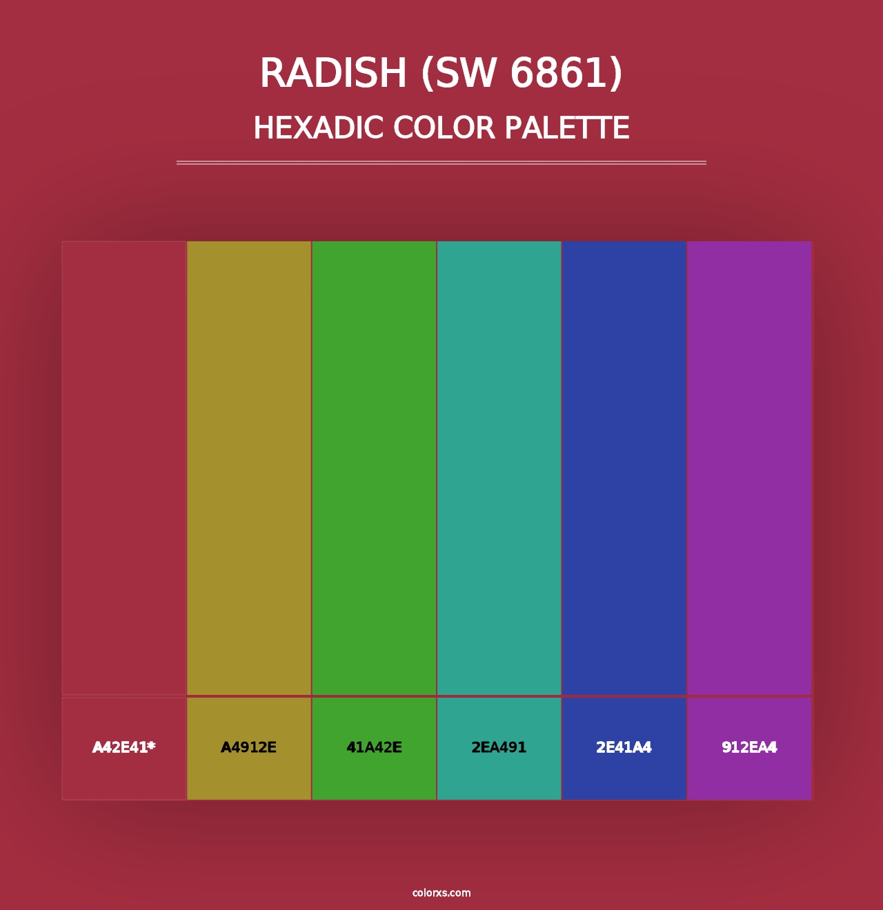 Radish (SW 6861) - Hexadic Color Palette