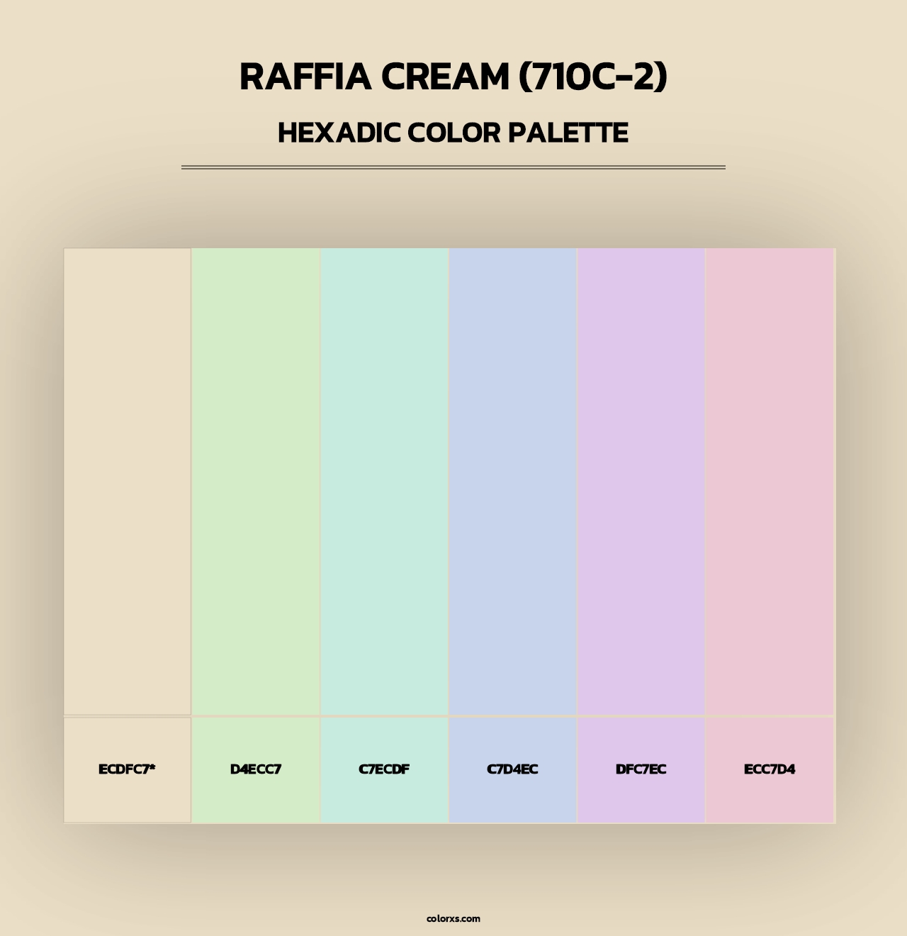 Raffia Cream (710C-2) - Hexadic Color Palette