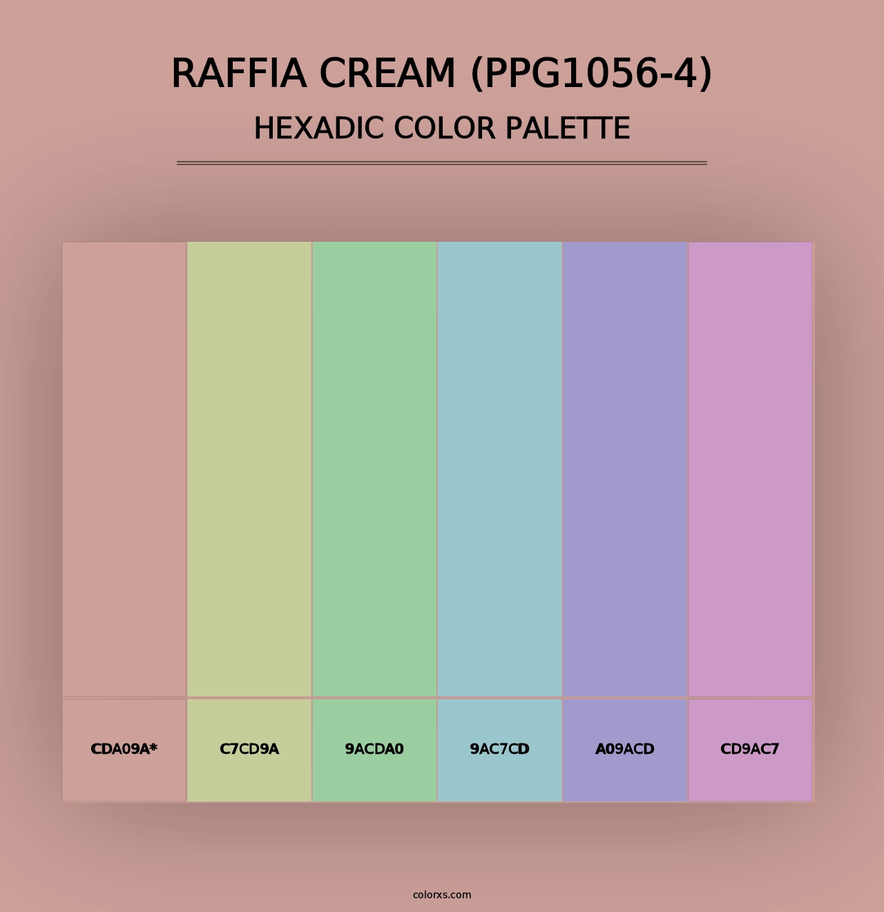 Raffia Cream (PPG1056-4) - Hexadic Color Palette