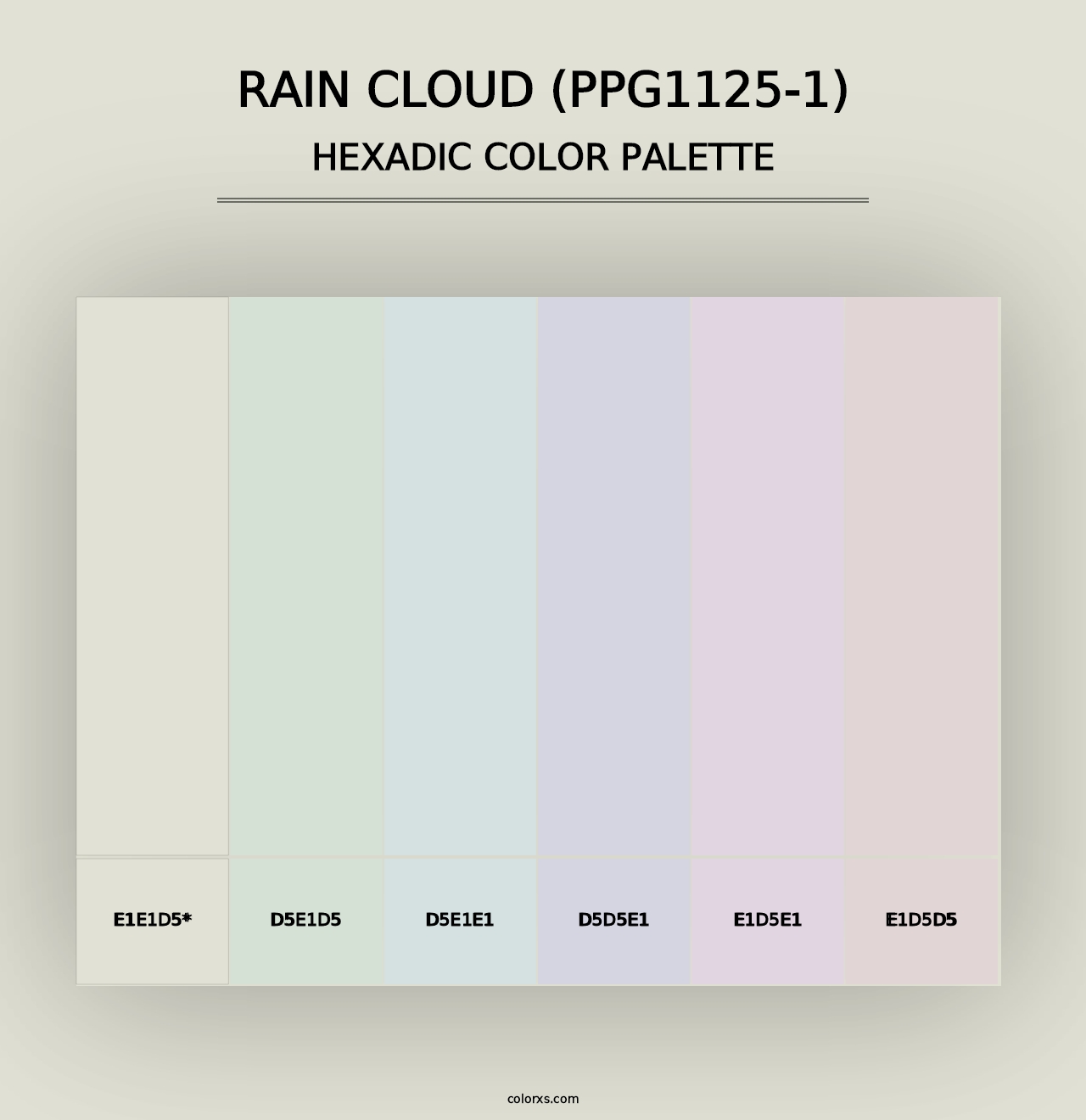 Rain Cloud (PPG1125-1) - Hexadic Color Palette