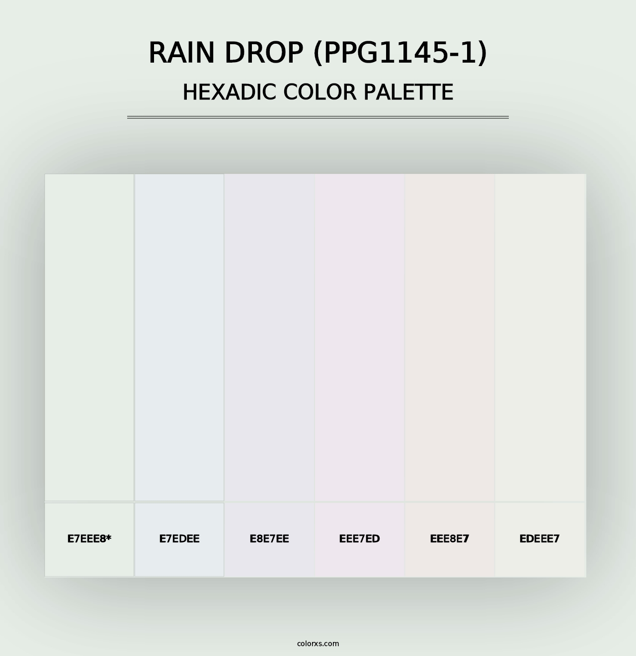 Rain Drop (PPG1145-1) - Hexadic Color Palette