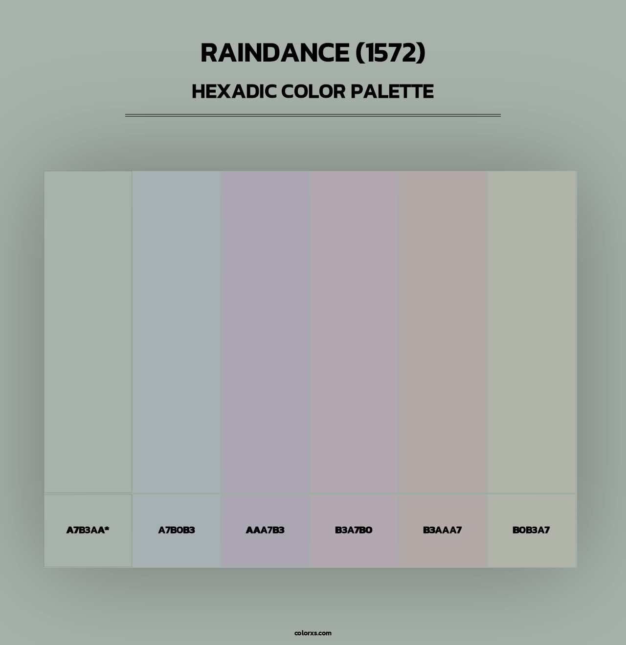 Raindance (1572) - Hexadic Color Palette