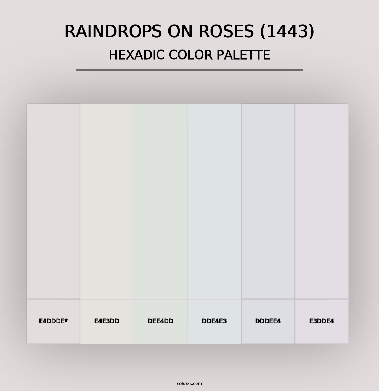 Raindrops on Roses (1443) - Hexadic Color Palette