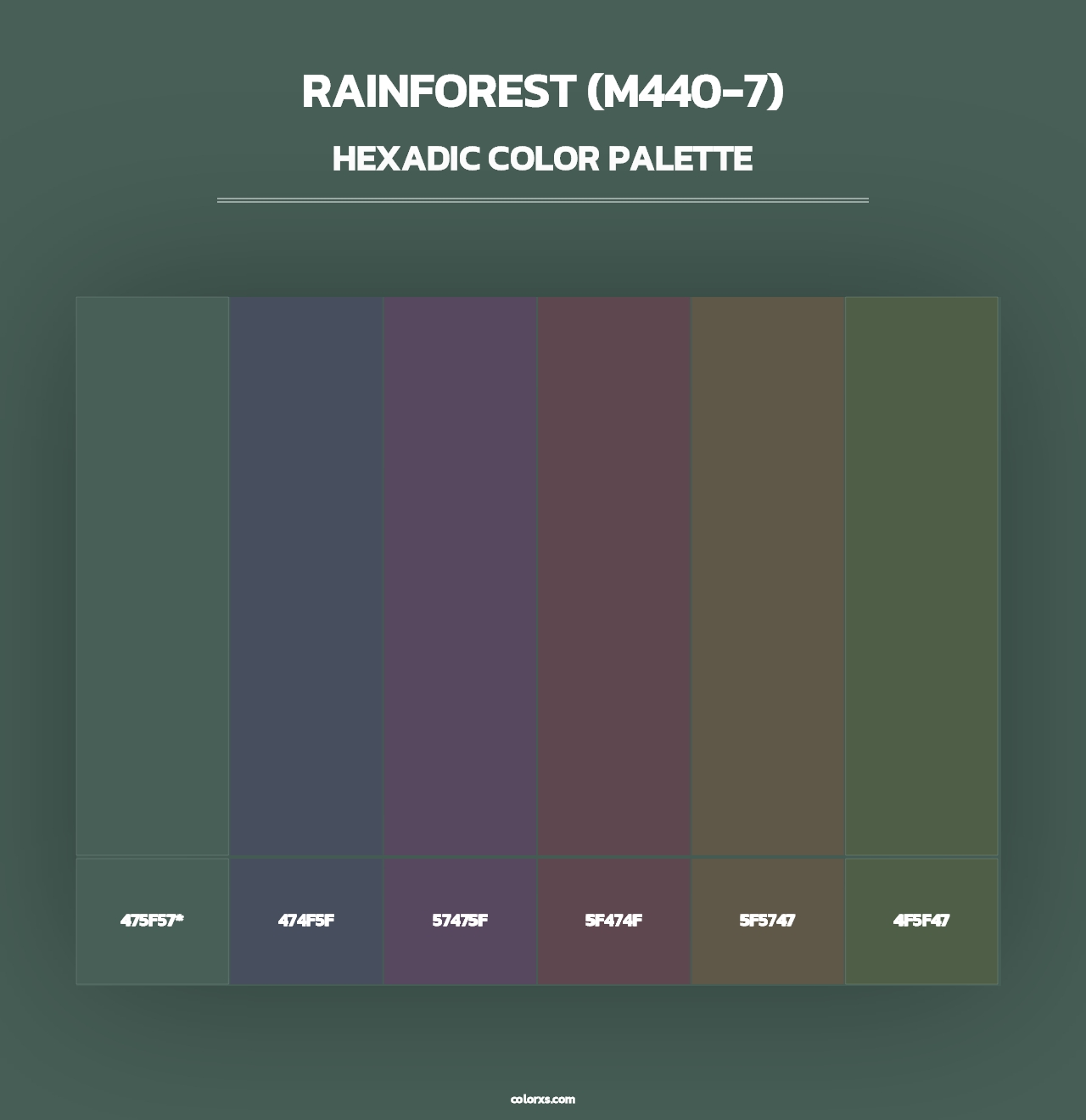 Rainforest (M440-7) - Hexadic Color Palette