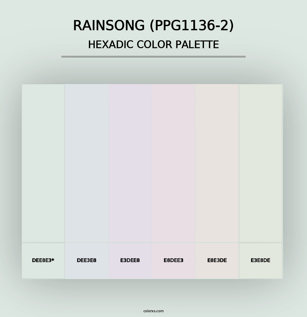 Rainsong (PPG1136-2) - Hexadic Color Palette